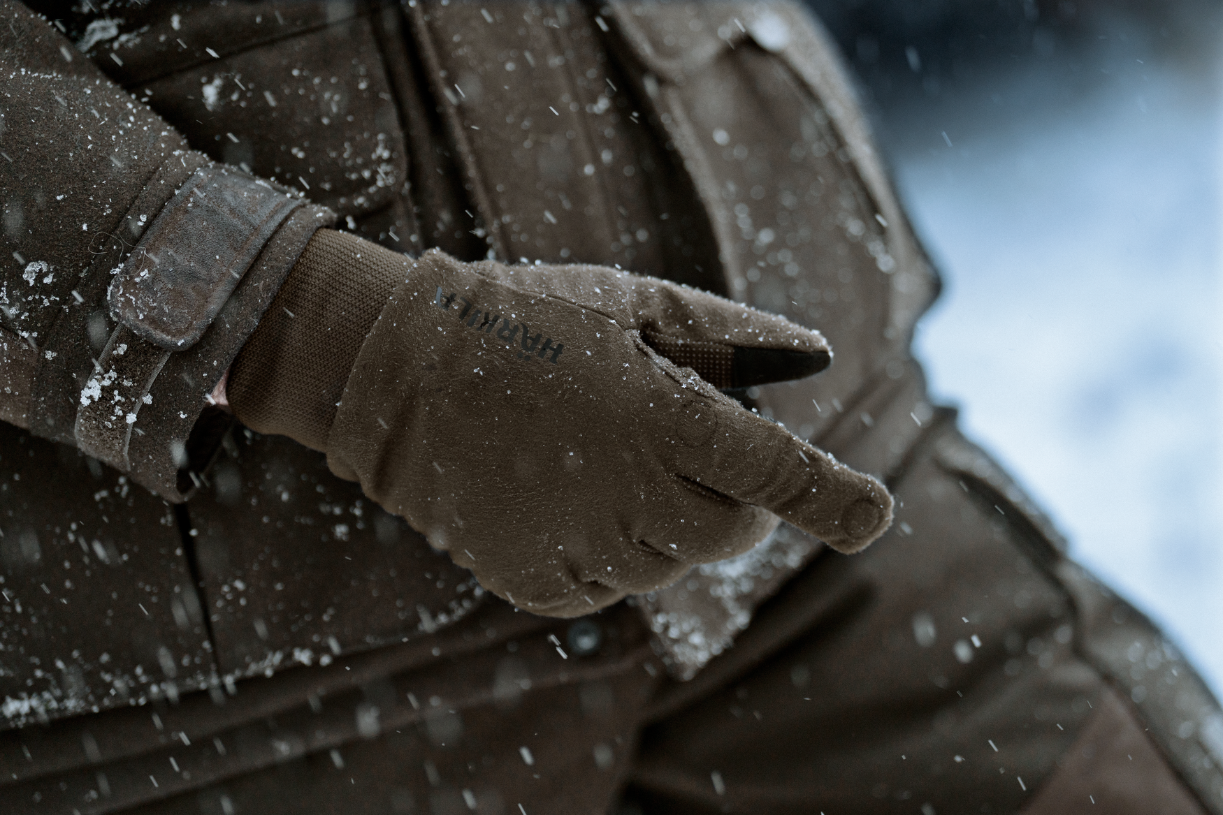Garor HWS-handsker med foldbar finger Hunting green
