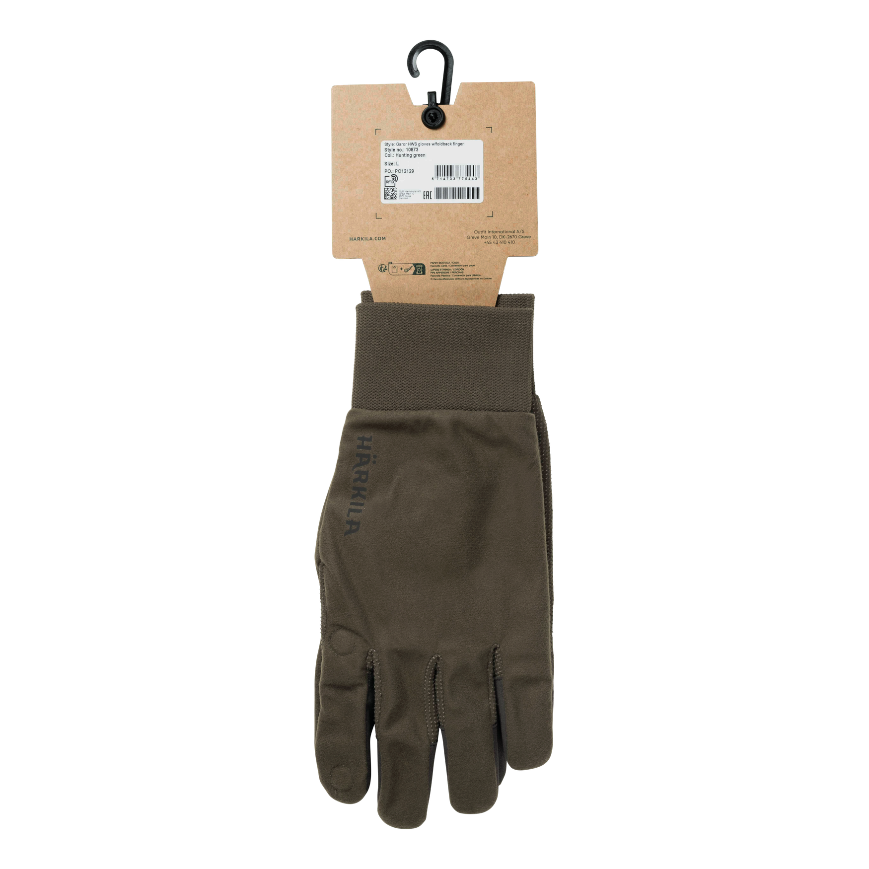Garor HWS-handsker med foldbar finger Hunting green