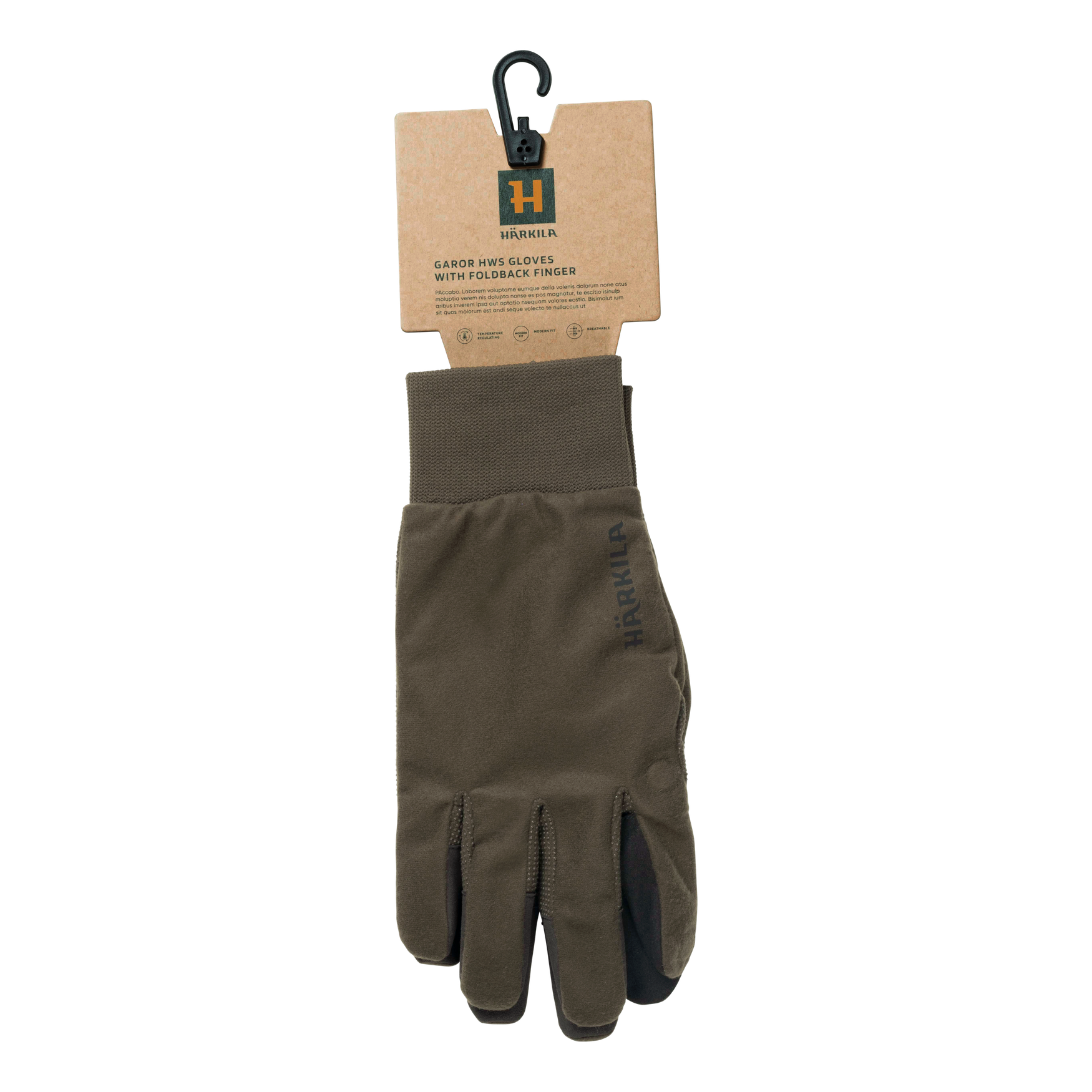Garor HWS-handsker med foldbar finger Hunting green