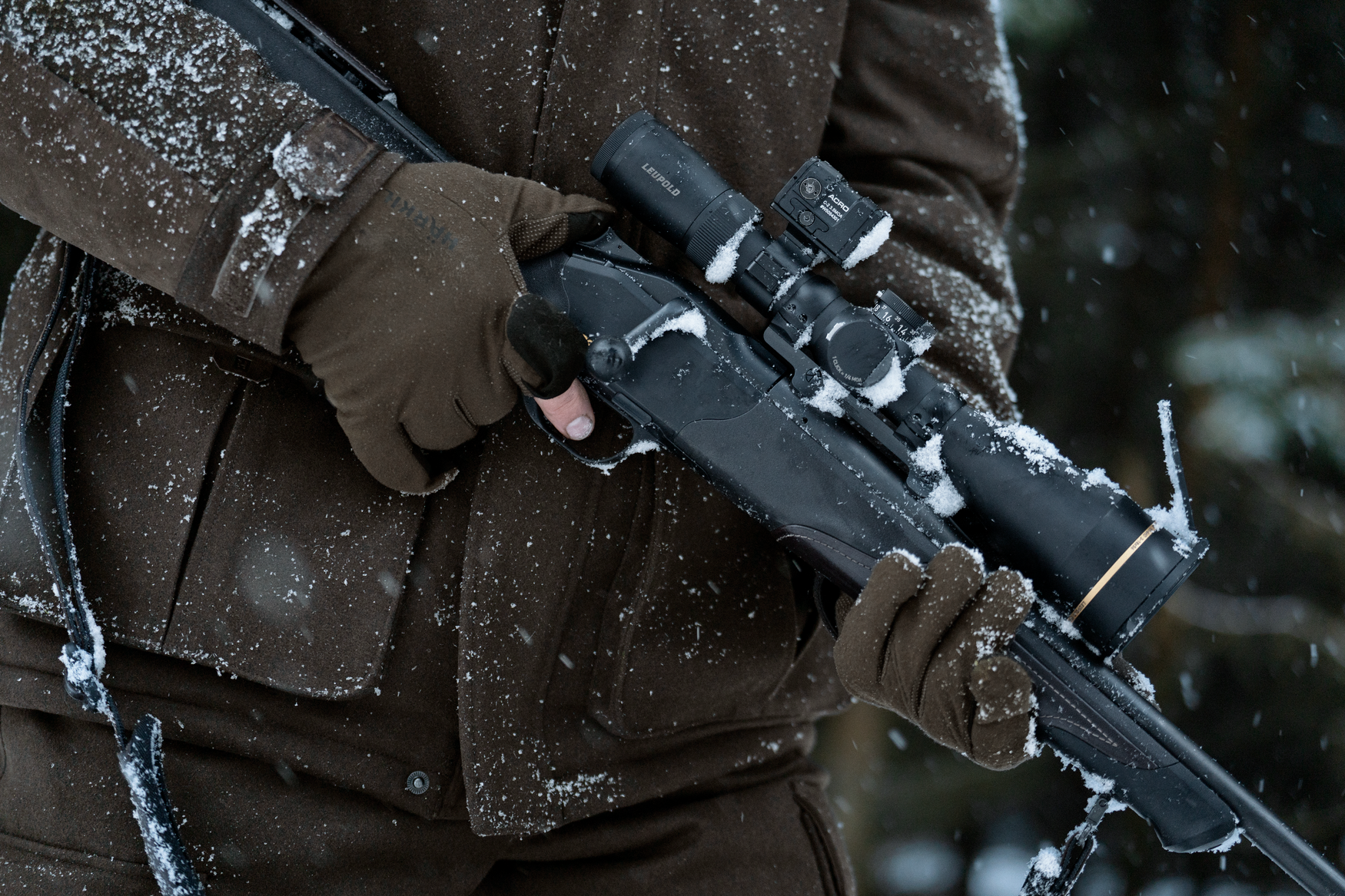 Garor HWS-handsker med foldbar finger Hunting green