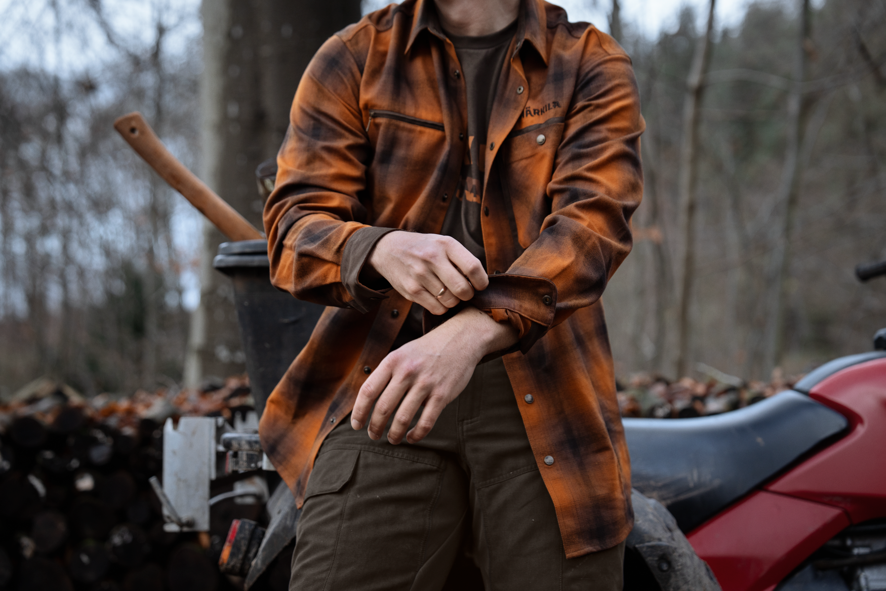 Folke L/S-skjorte Maple check