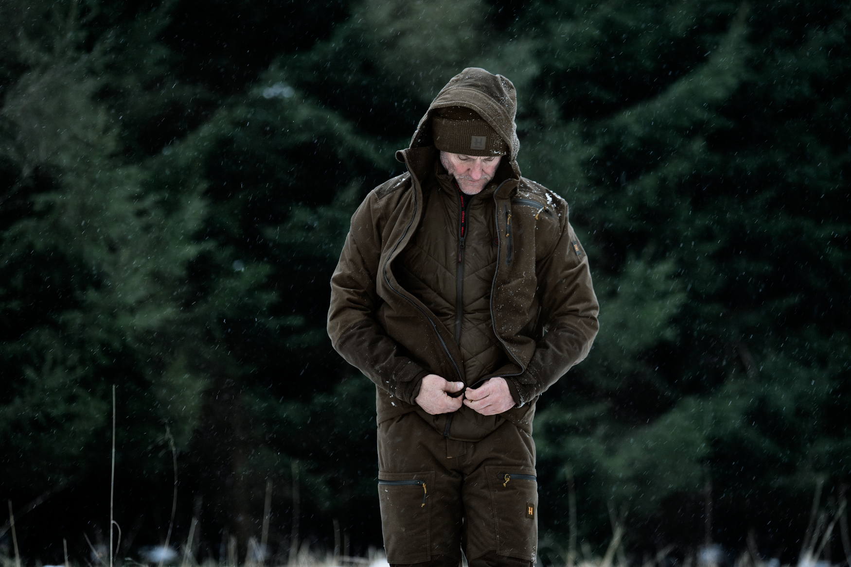 Härkila Heat Insulated vest Willowgreen/Shadow brown