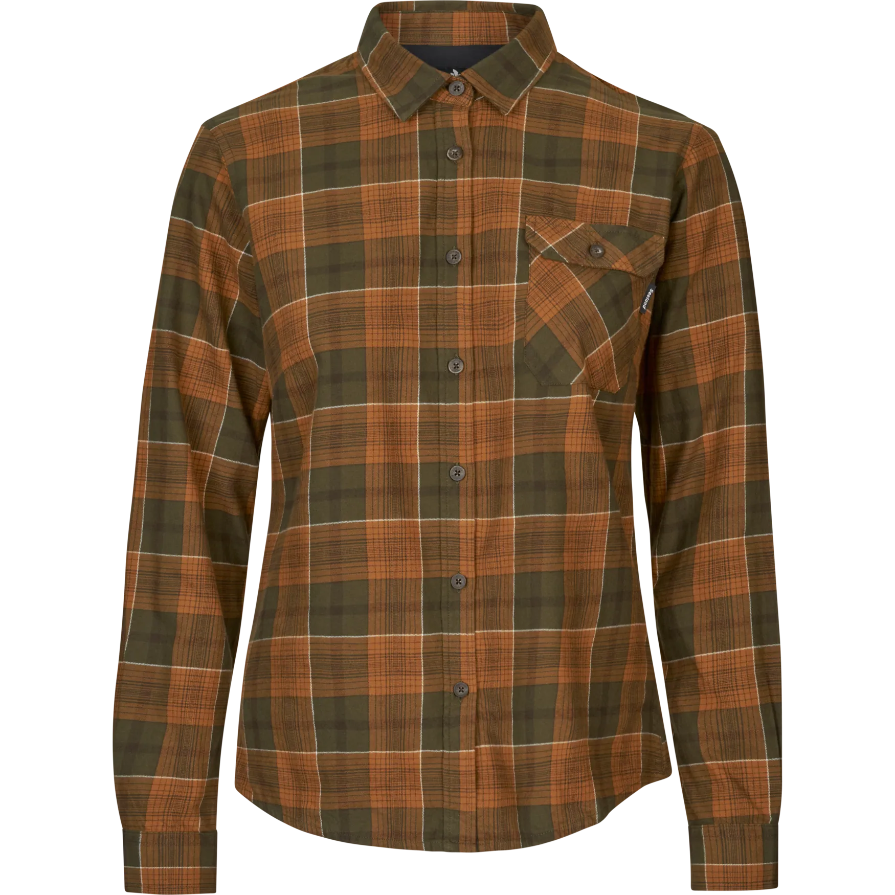 Seeland Skye Flannel skjorte Grizzly brown/terracotta check woman