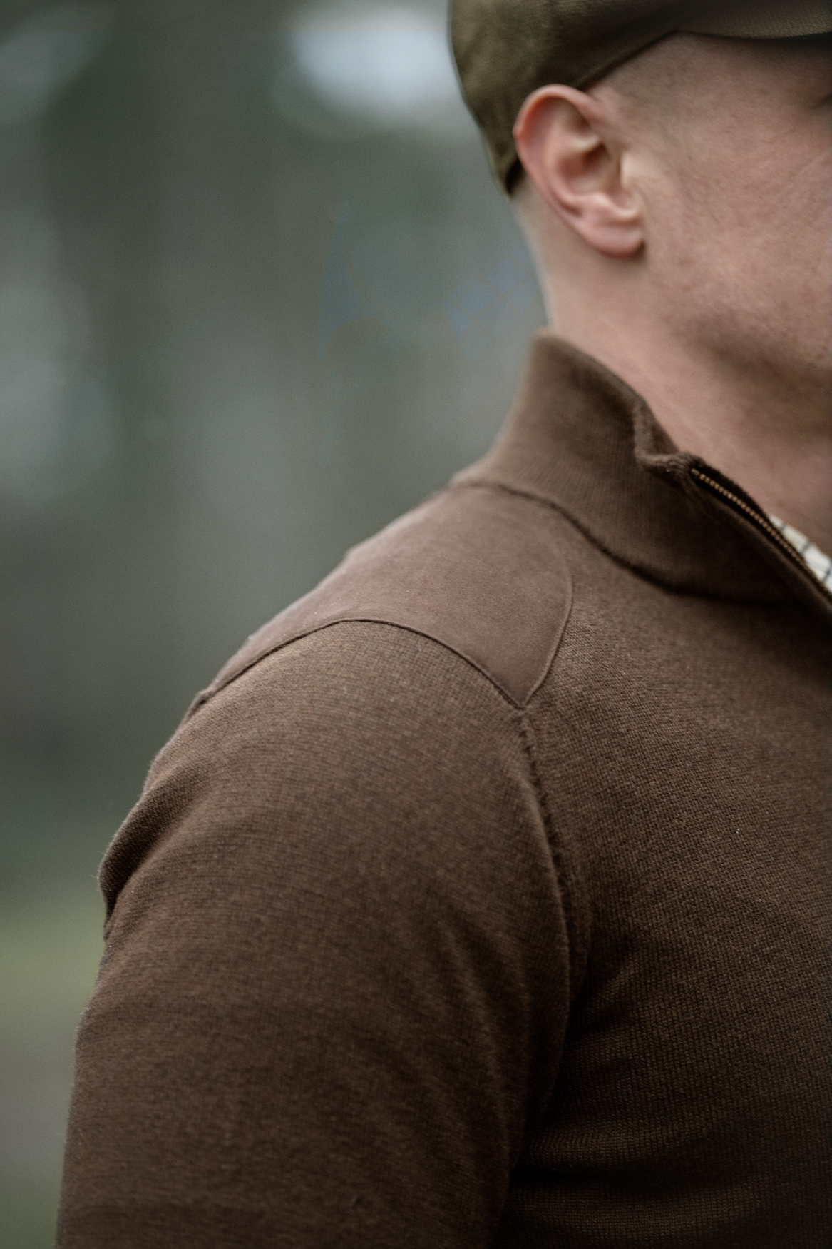 Pinetræ Halv Lynlås Sweater DarkBrown