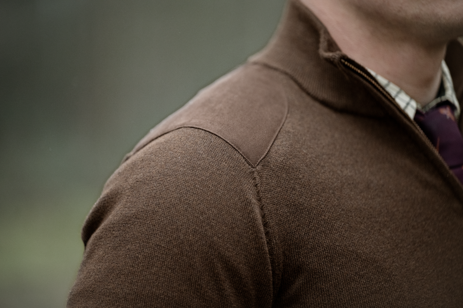 Pinetræ Halv Lynlås Sweater DarkBrown