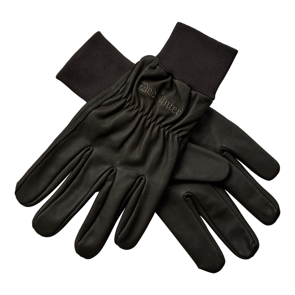 Deerhunter Leather Gloves Wood