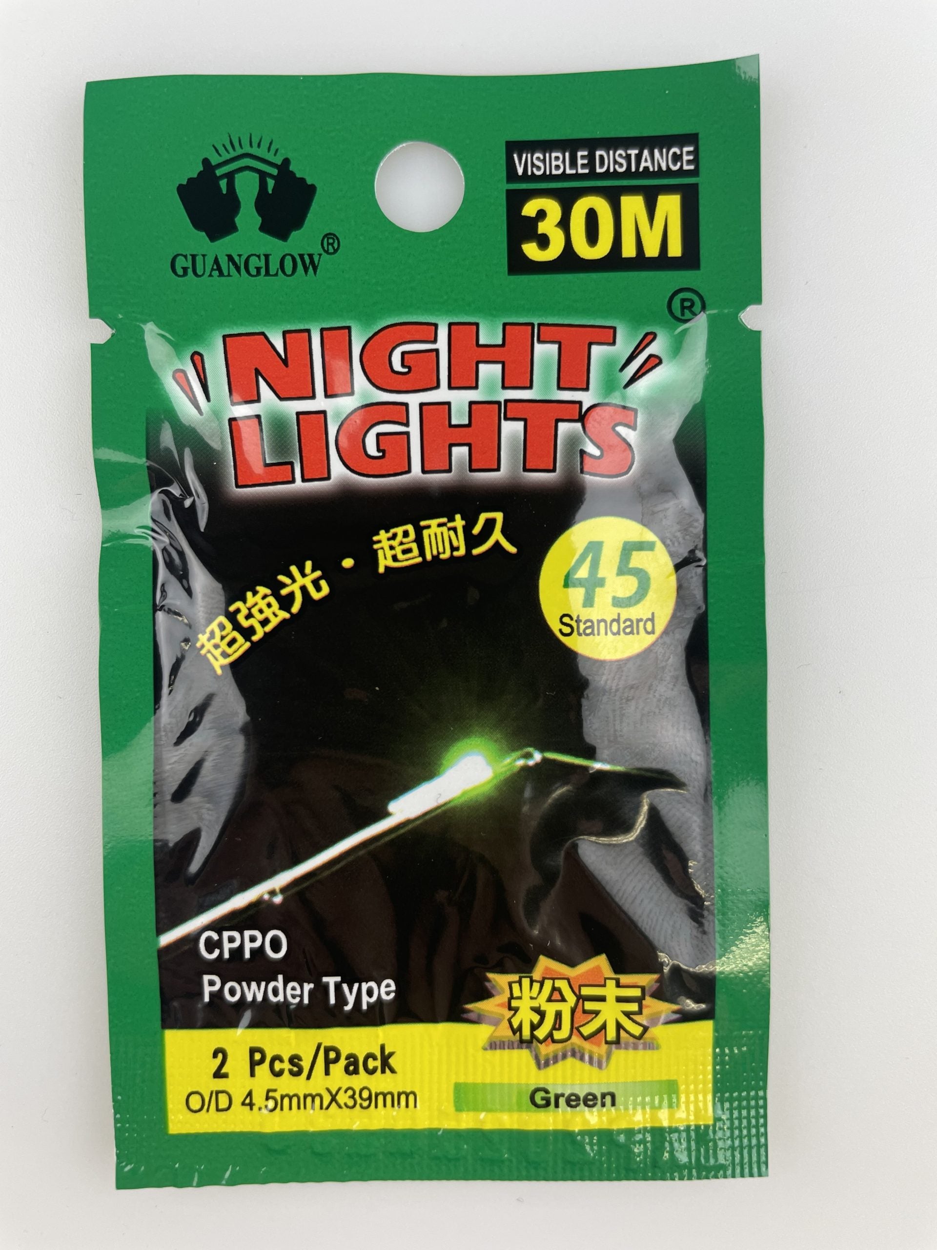 Knæklys 4,5mm 2 stk. Grøn