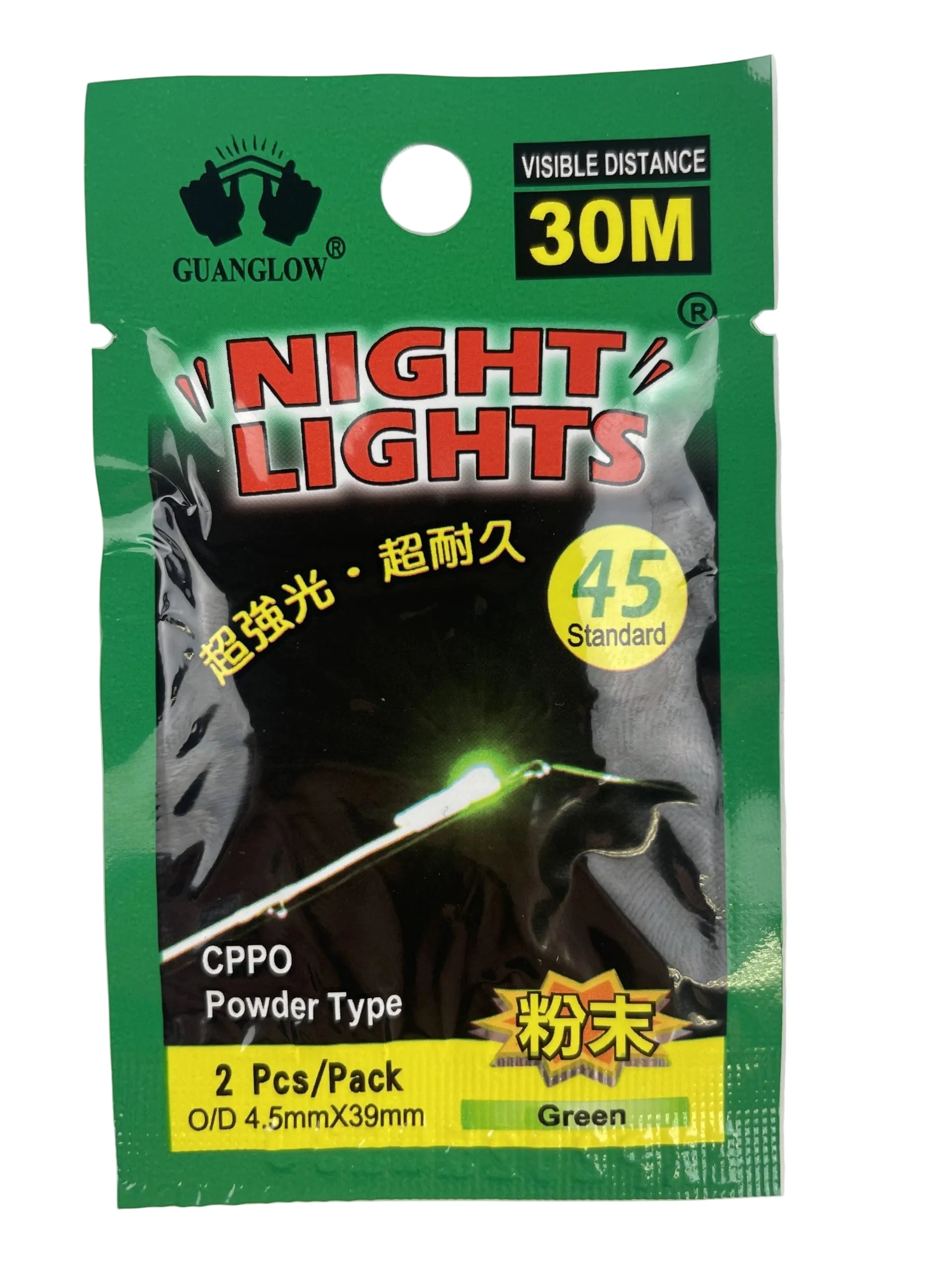 Knæklys 4,5mm 2 stk. Grøn