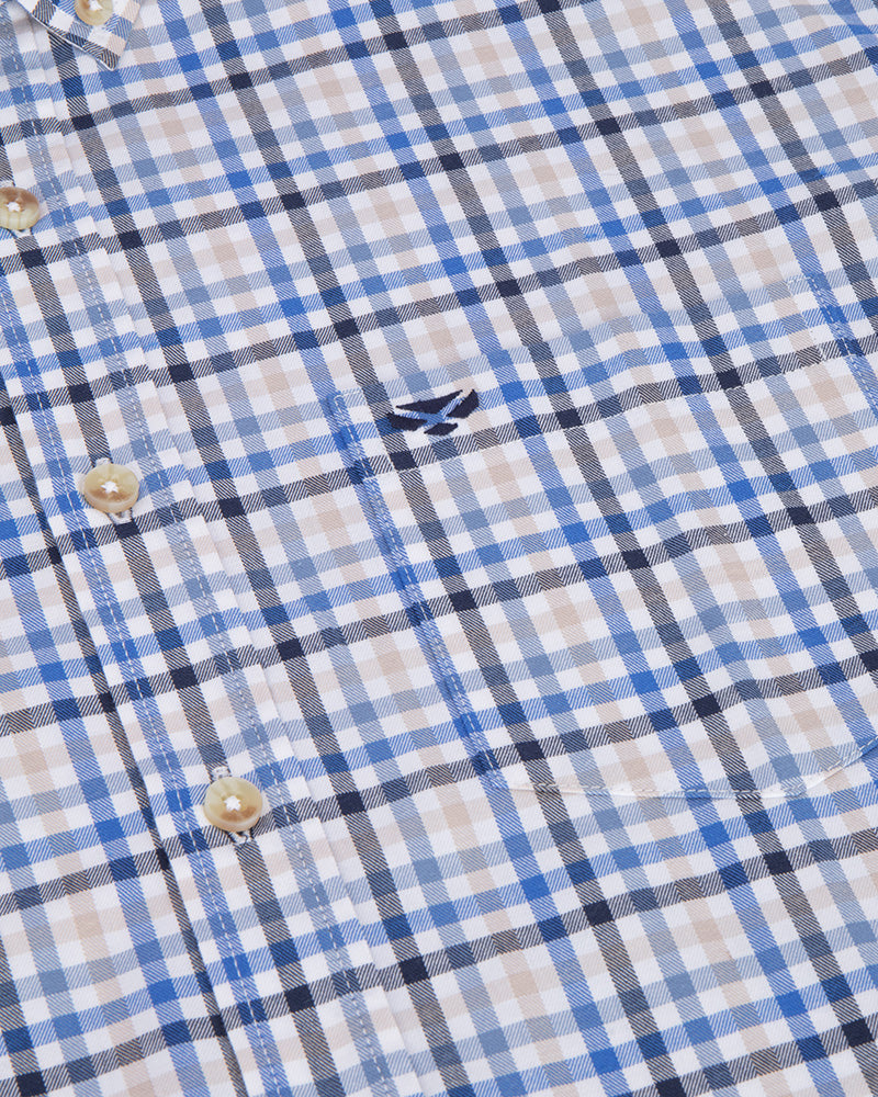 Garvock Cotton Twill Herringbone Check Shirt