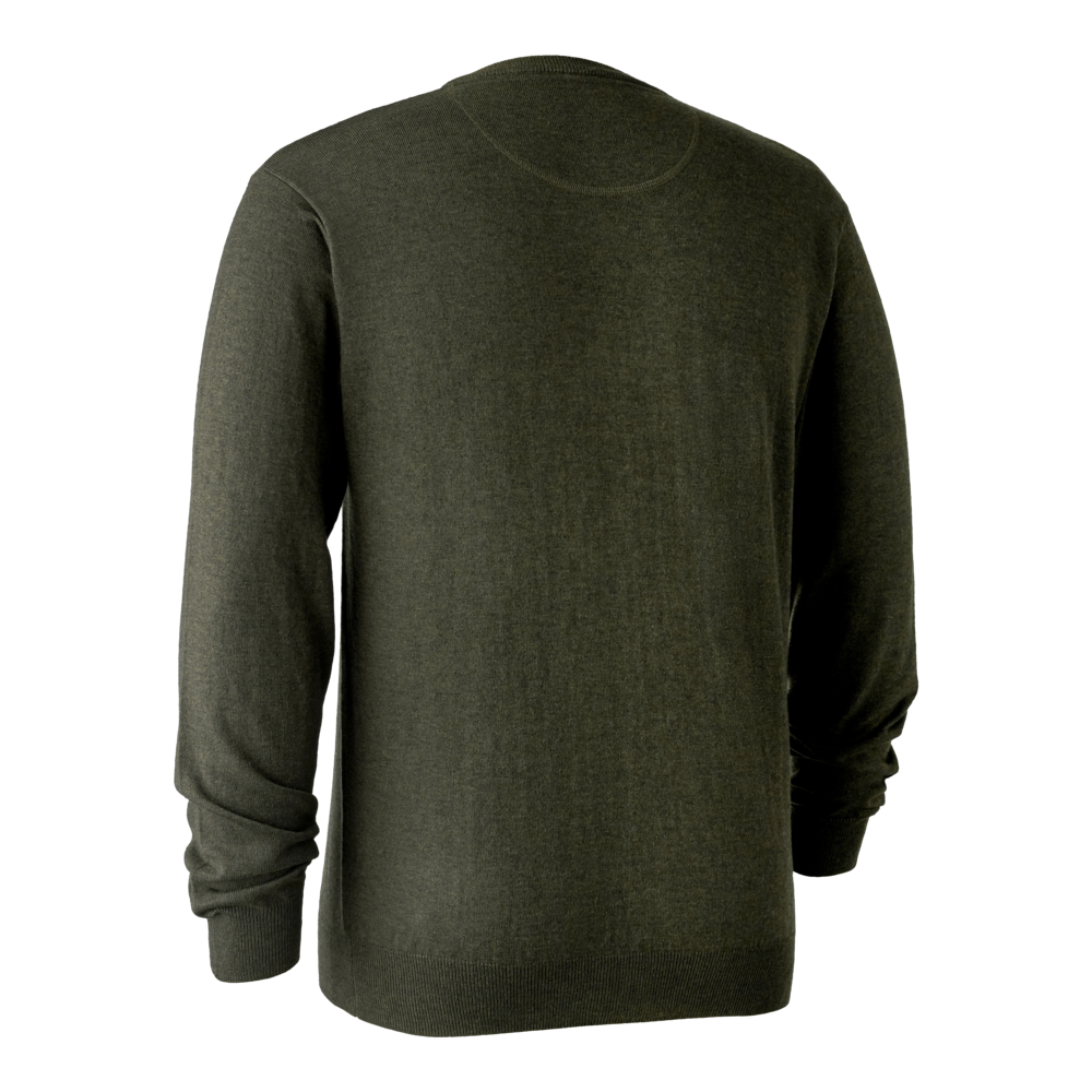 Deerhunter Kingston Striktrøje V-hals Green Melange