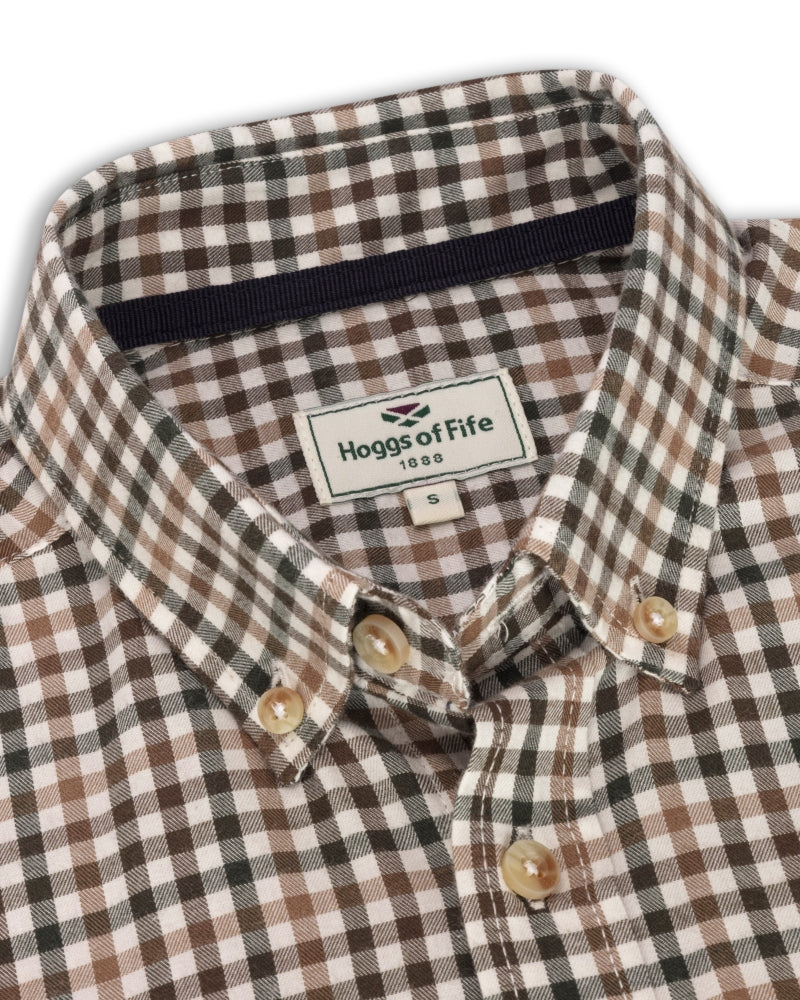 Garvock Cotton Twill Herringbone Check Shirt