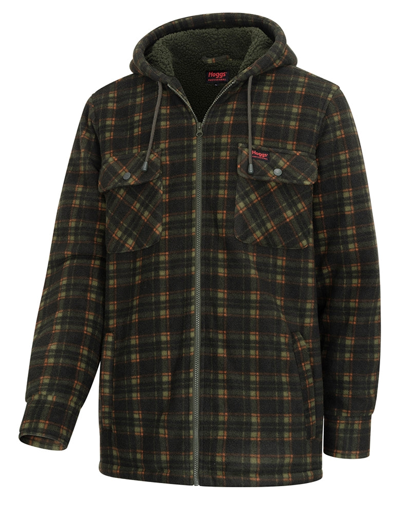 Caithness Hooded Fleece Shacket Green