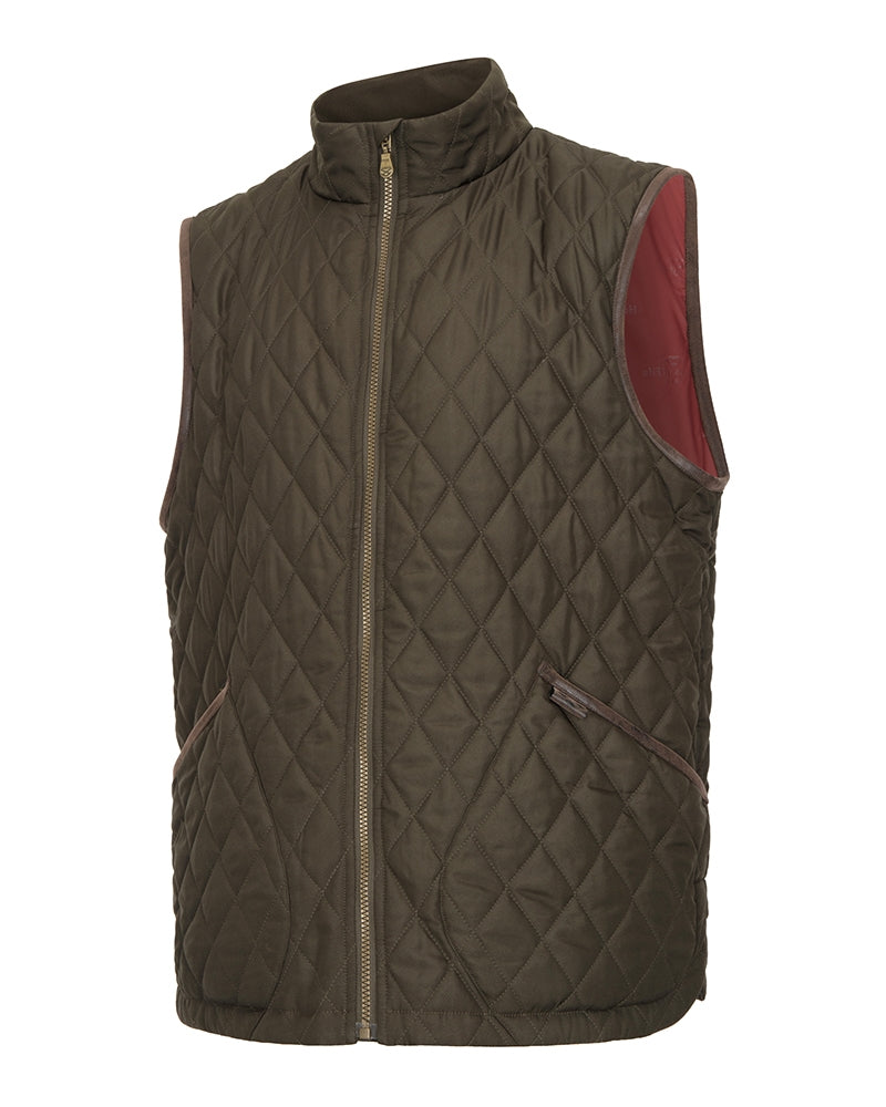 Lindores Gents Quilted Gilet Forest