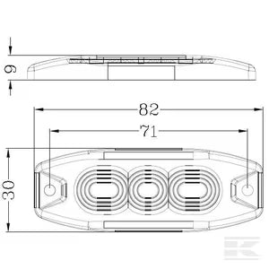 Blinkende advarselslys, ravgul, 3 LED’er