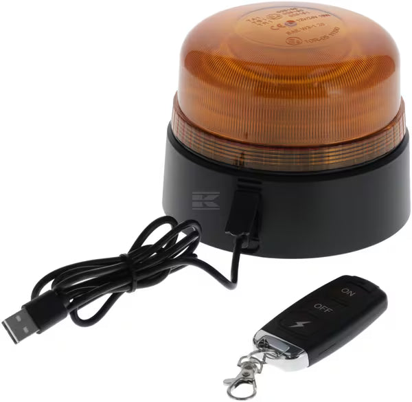 Rotorblink LED med magnet genopladelig m. Fjernbetjening