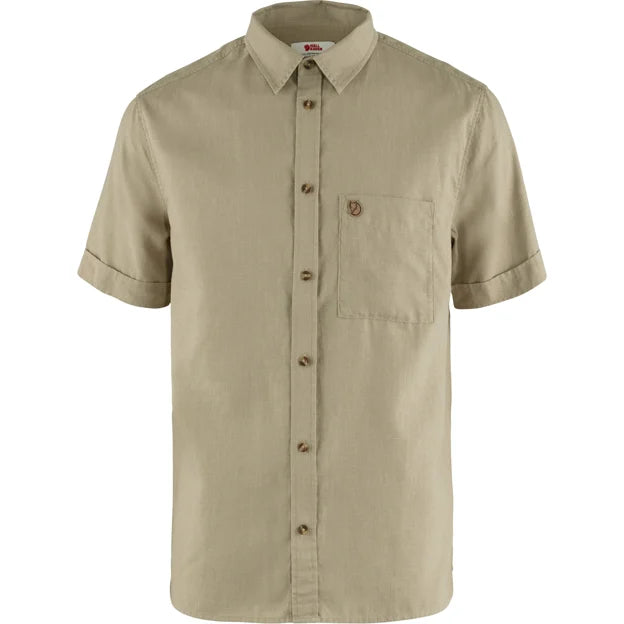 Övik Travel Shirt SS M - Sand Stone
