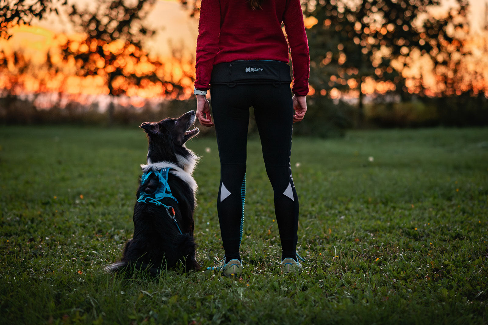 Non-Stop Rush belt unisex, black/teal, one size