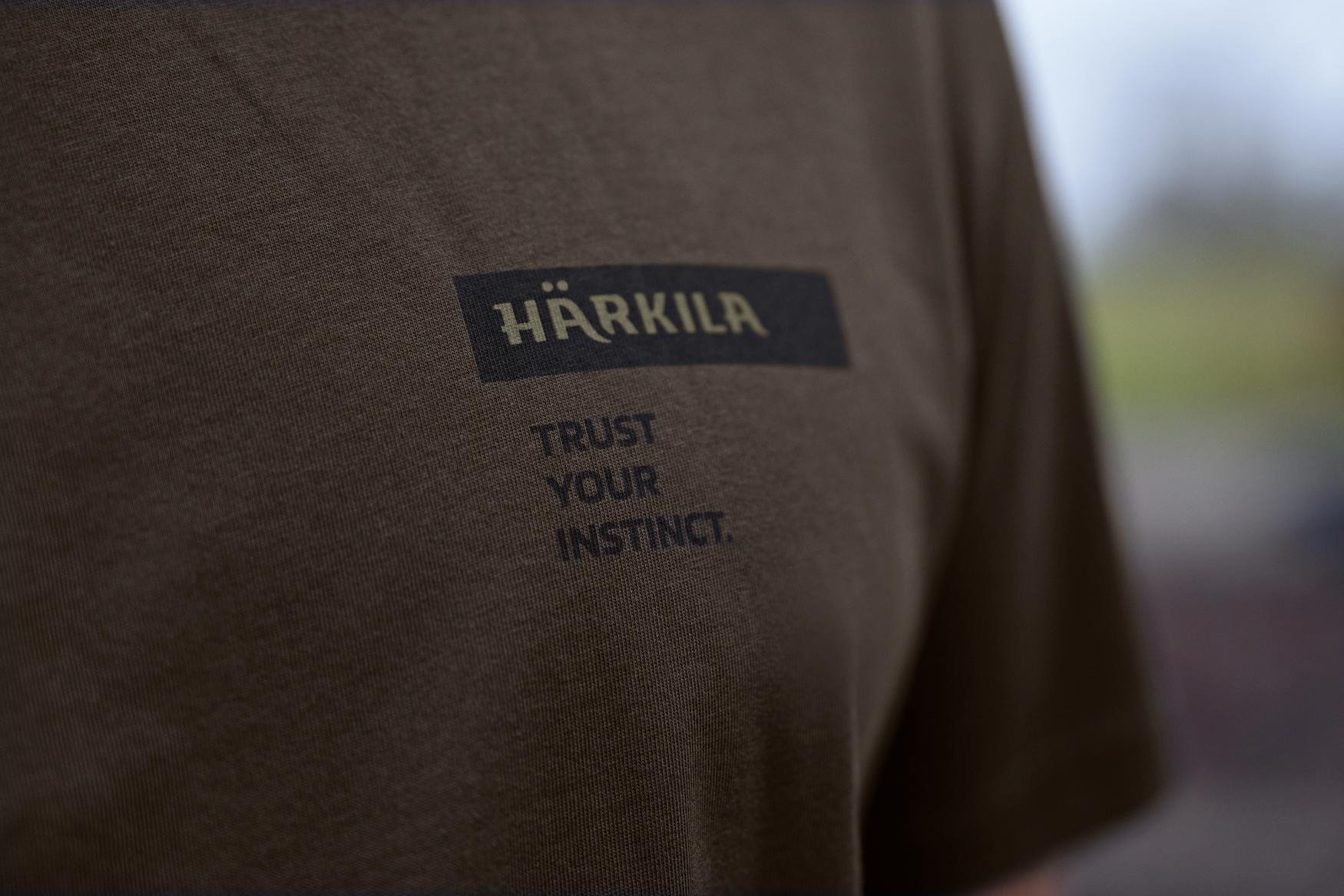Härkila logo brand S/S t-shirt Shadowbrown/Tarmac
