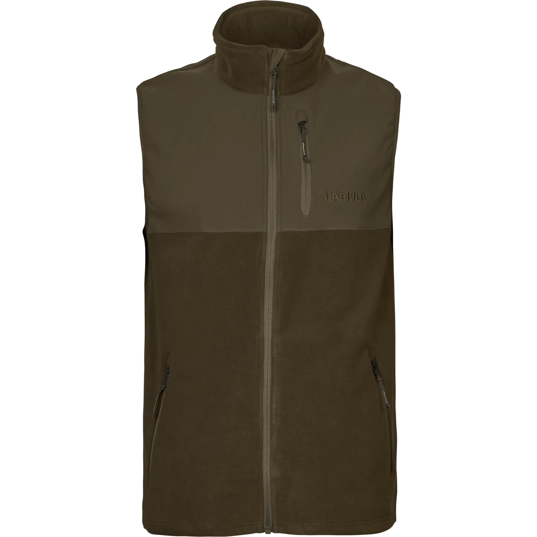 Härkila fjell fleece vest hunting green / willow green