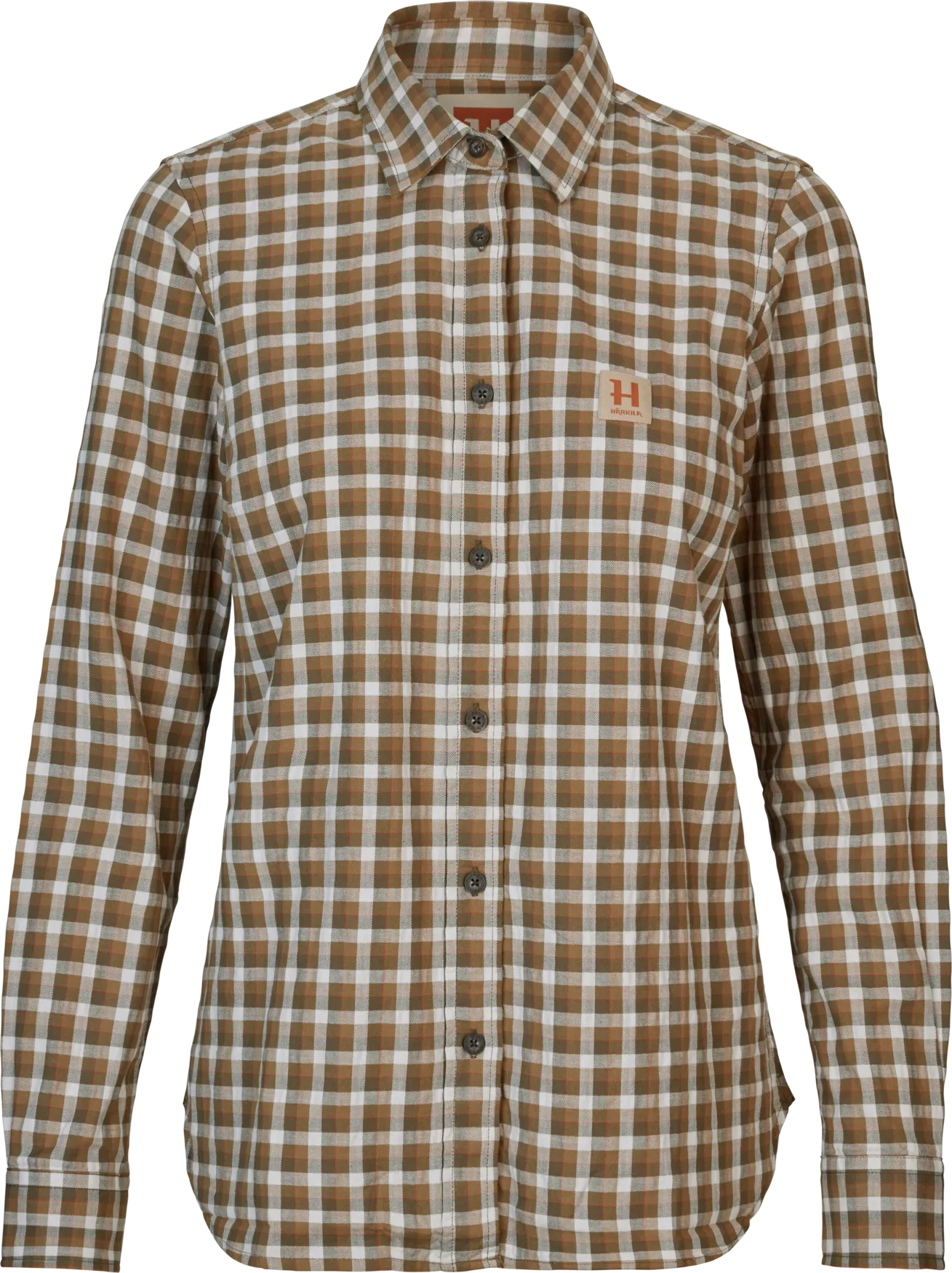 Härkila Fjell skjorte til kvinder dark olive check