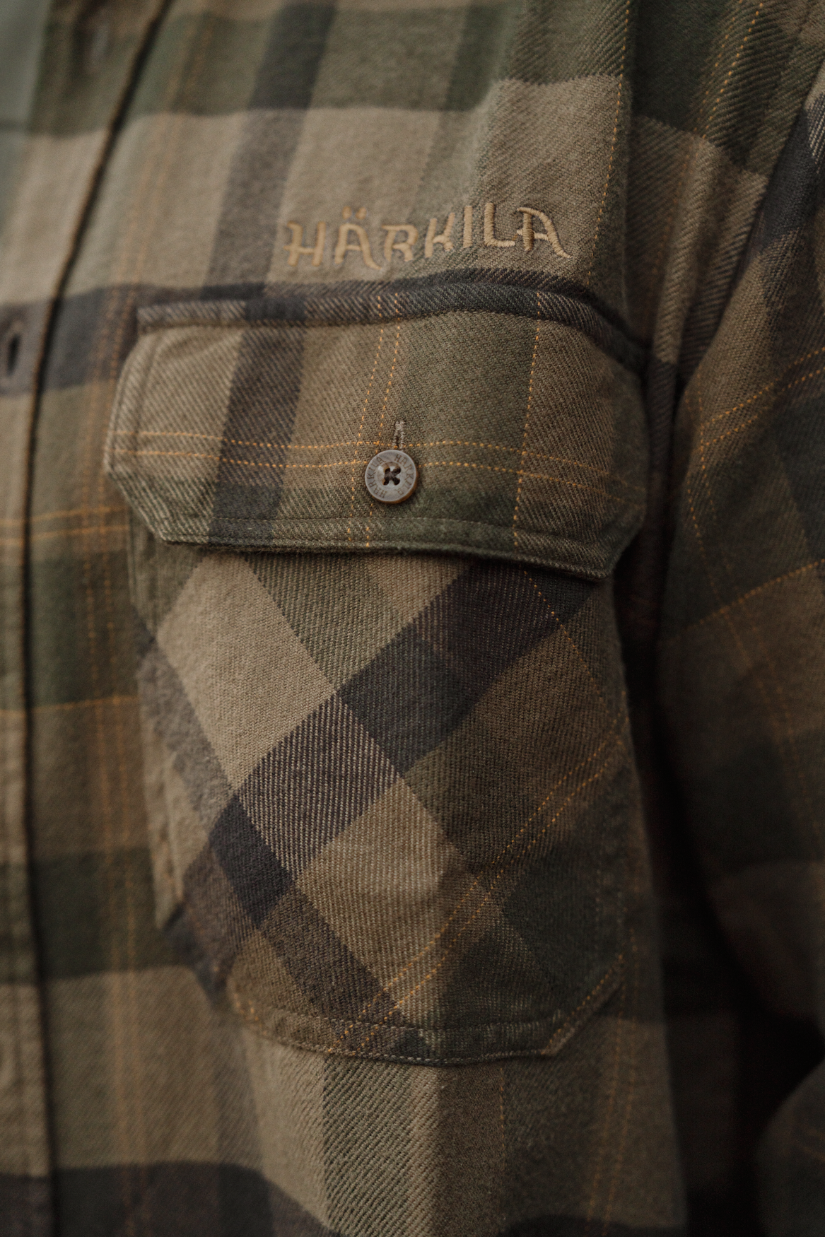 Asmund L/S skjorte Beech green check