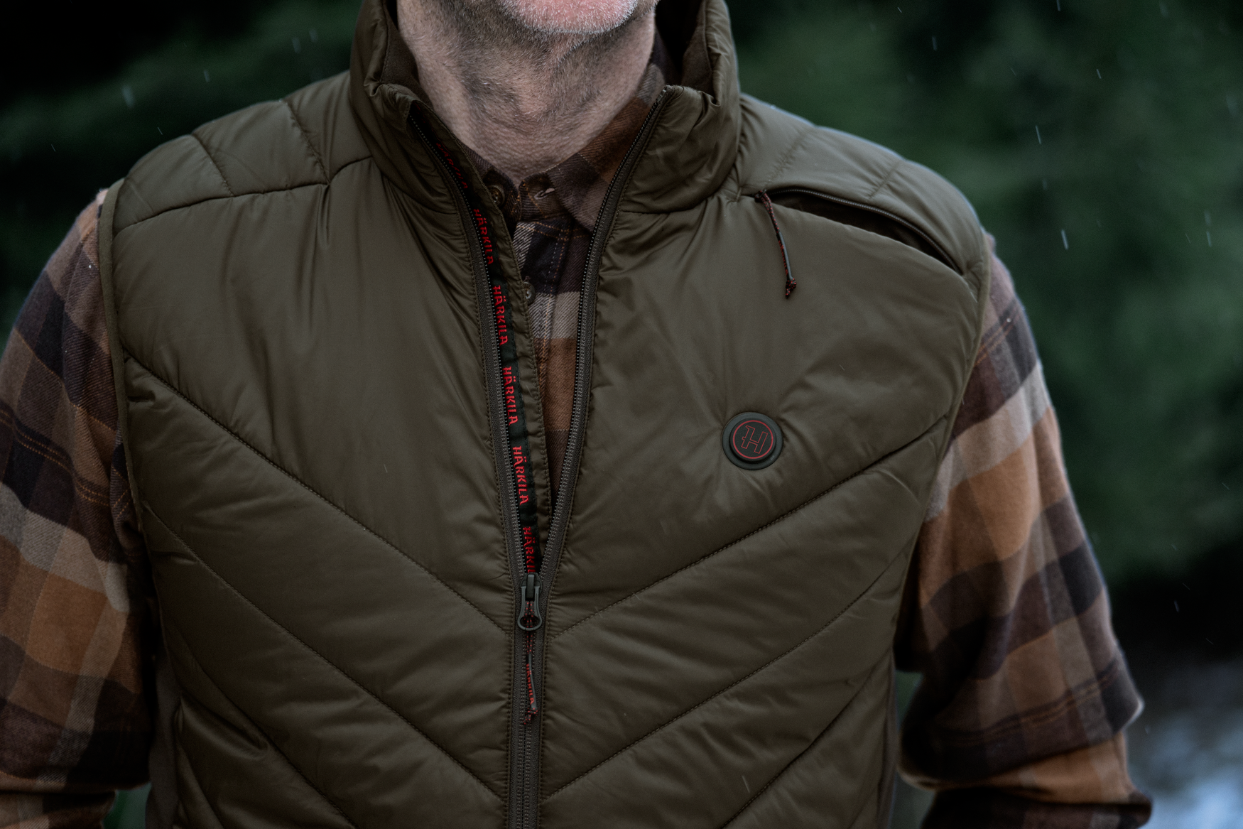Härkila Heat Insulated vest Willowgreen/Shadow brown
