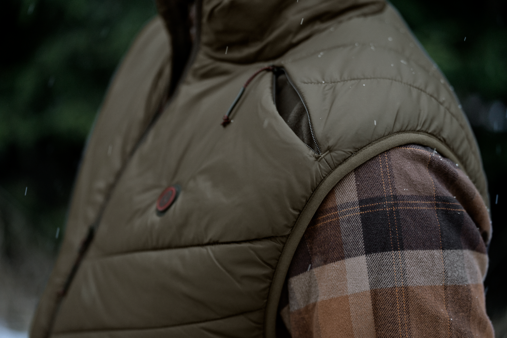 Härkila Heat Insulated vest Willowgreen/Shadow brown