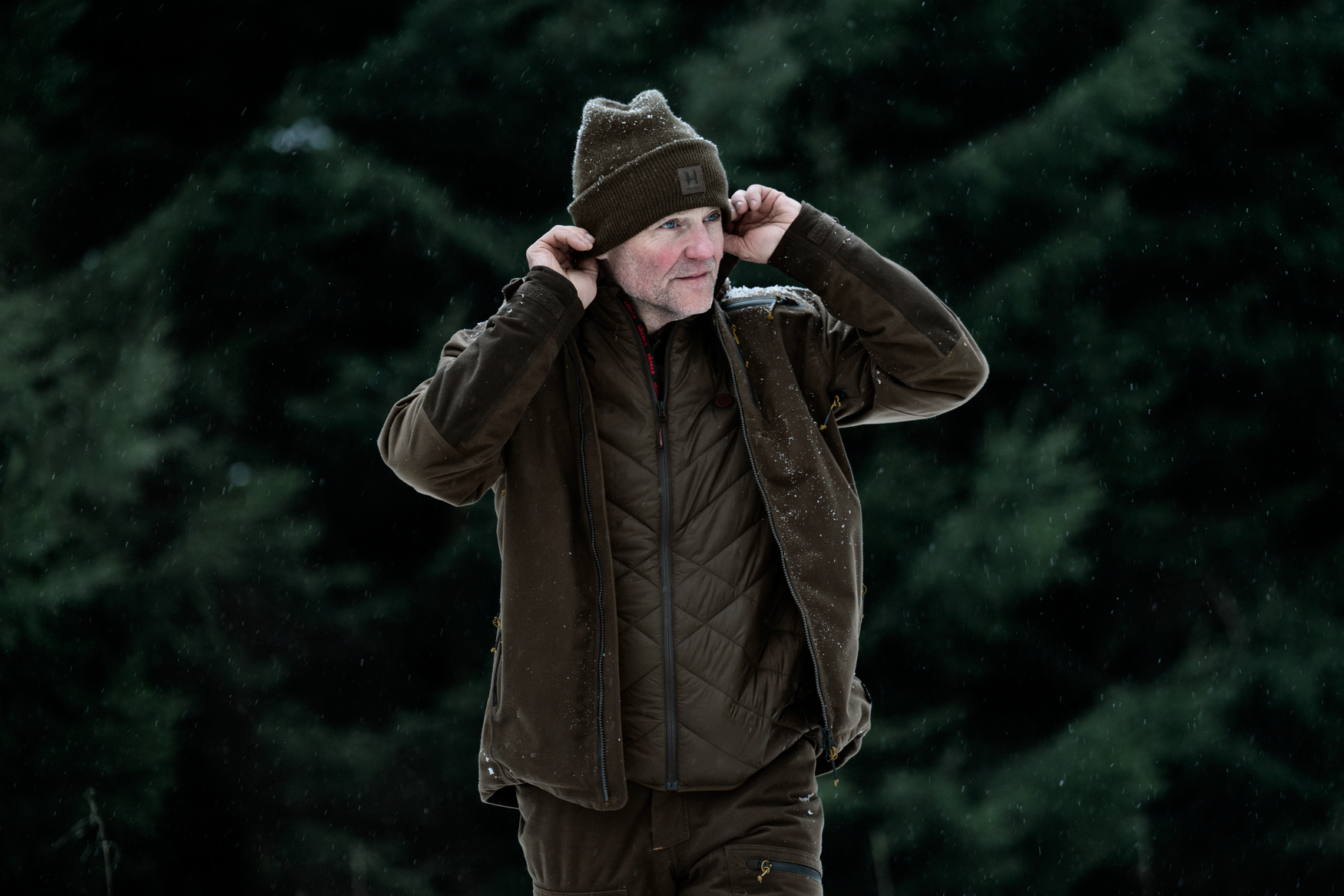 Härkila Heat Insulated vest Willowgreen/Shadow brown