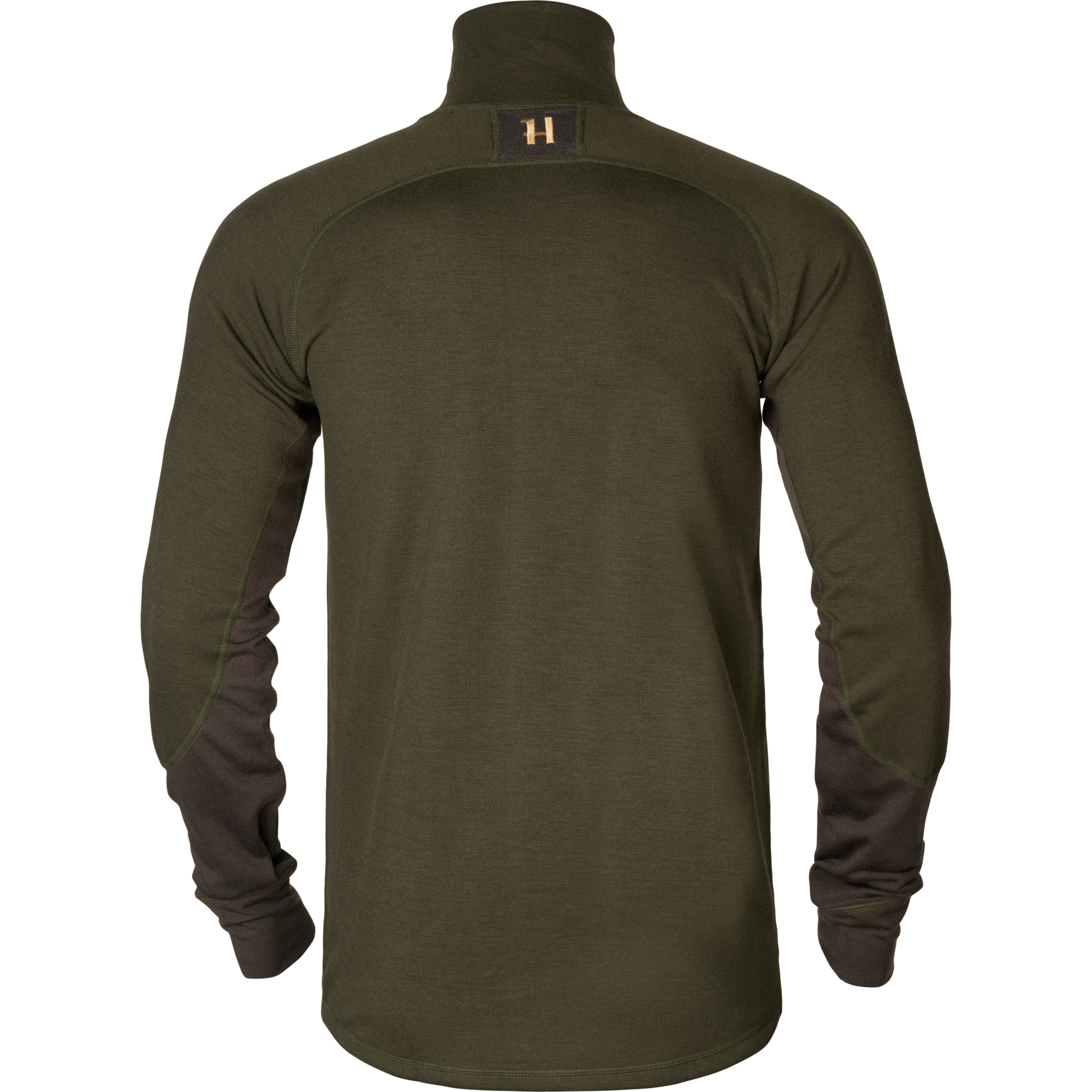 Härkila Base Warm zip neck Gillow Green/Shadow Brown