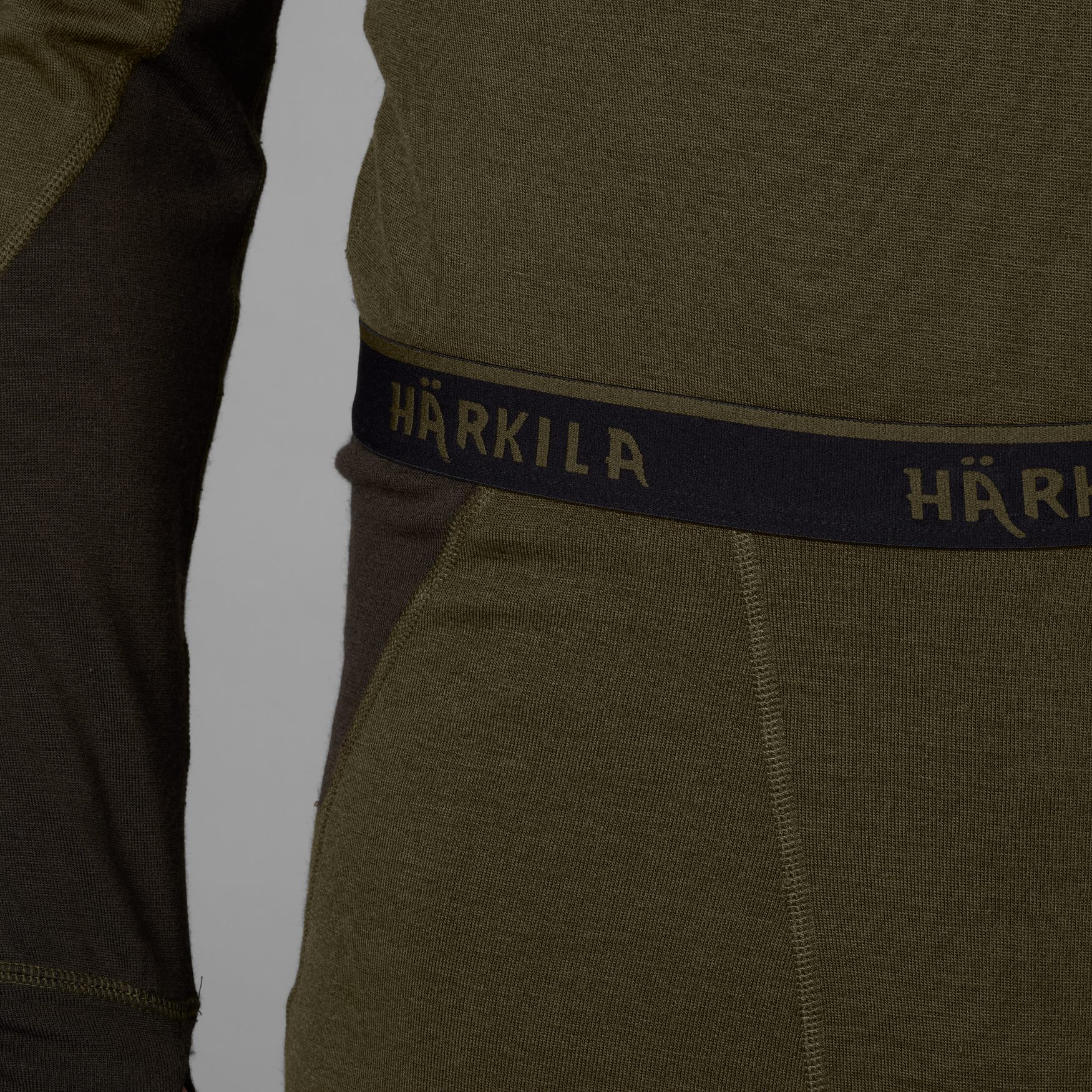 Härkila Base Warm Long Johns Willow Green/Shadow Brown