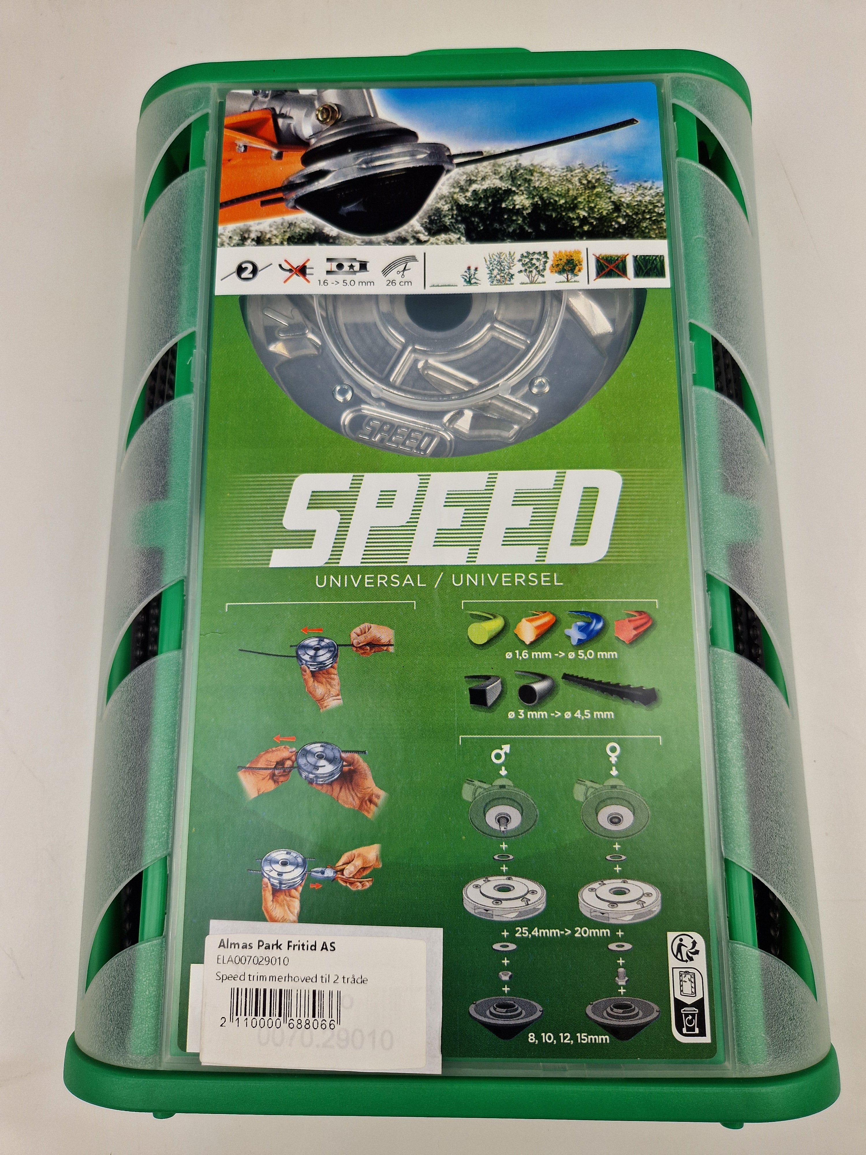 Speed trimmerhoved til 2 tråde