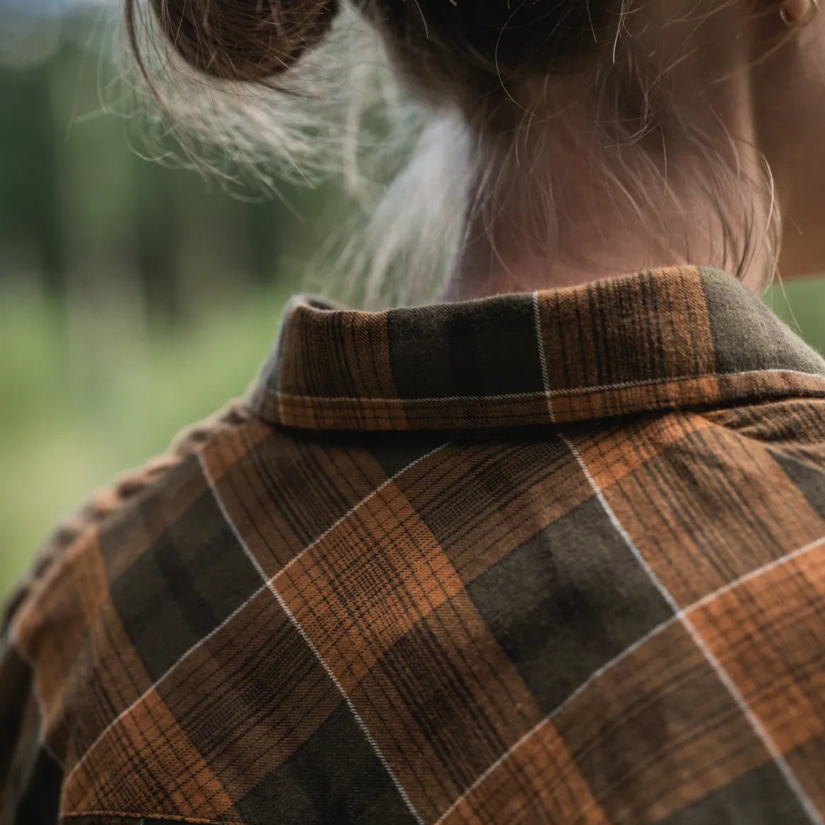 Seeland Skye Flannel skjorte Grizzly brown/terracotta check woman