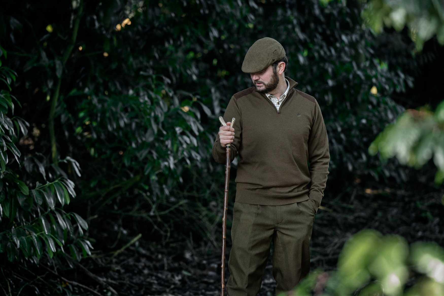 Pinetræ Halv Lynlås Sweater Light Pine