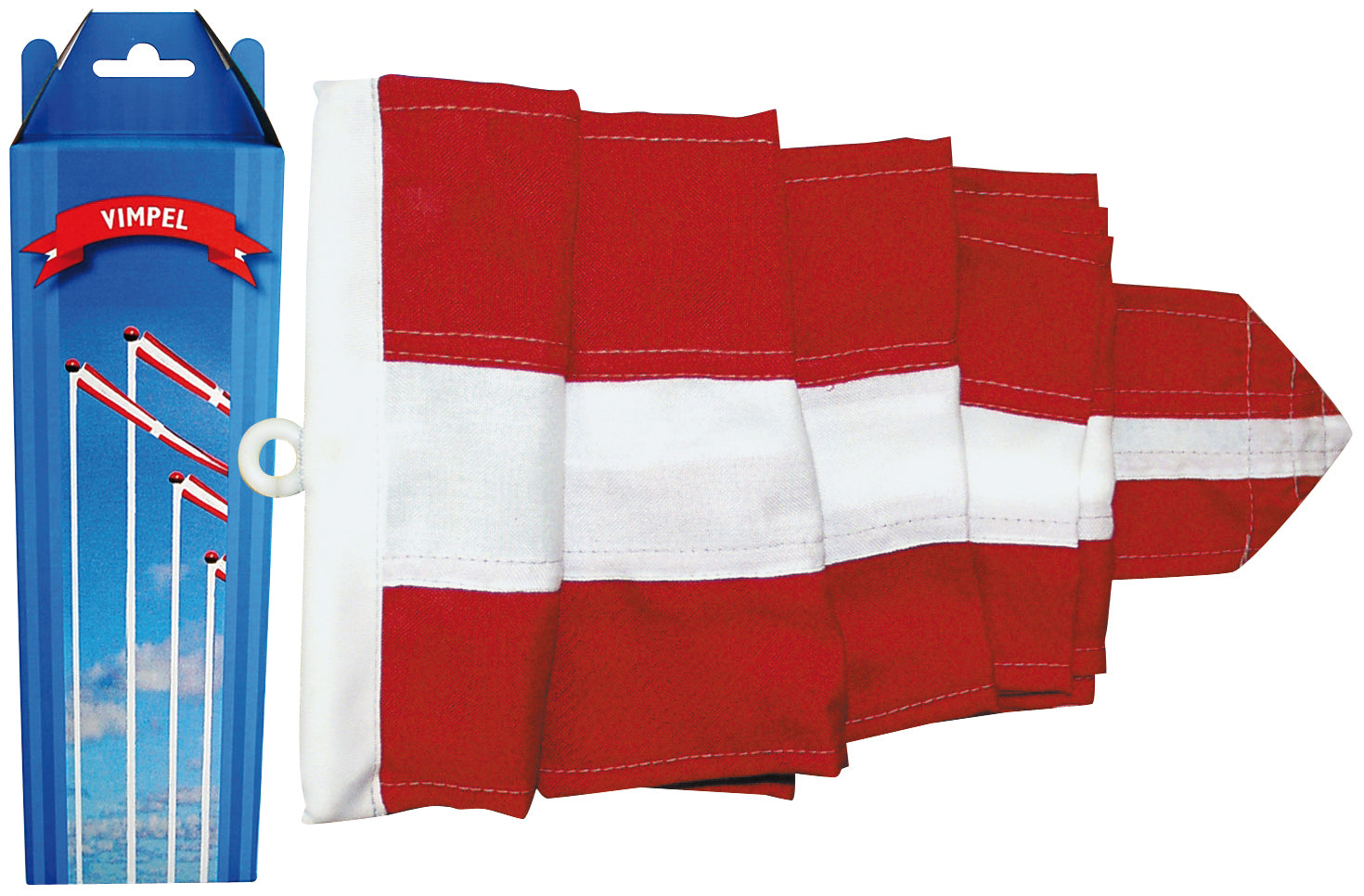 Dannebrog Vimpel 24x600 Cm til 12 M stang