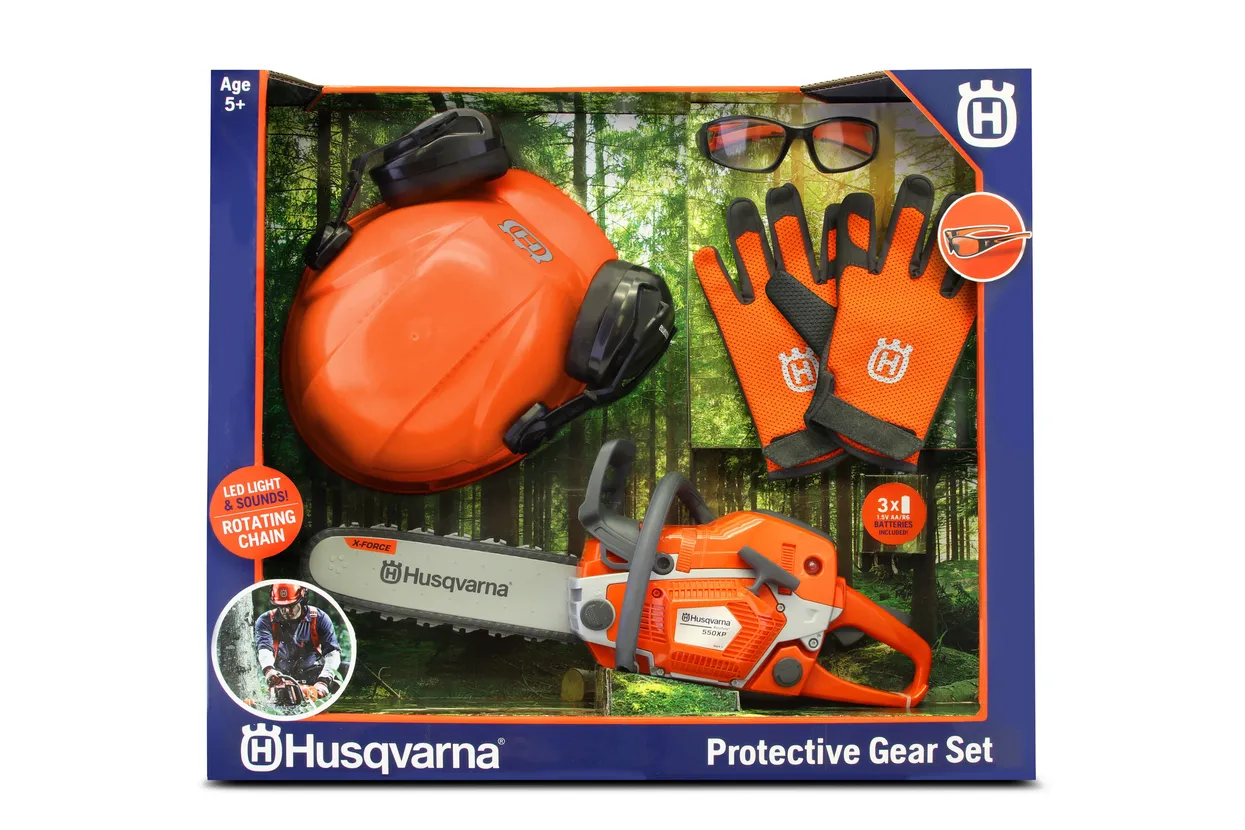 Husqvarna Legetøjssav m/Hjelm & Handsker