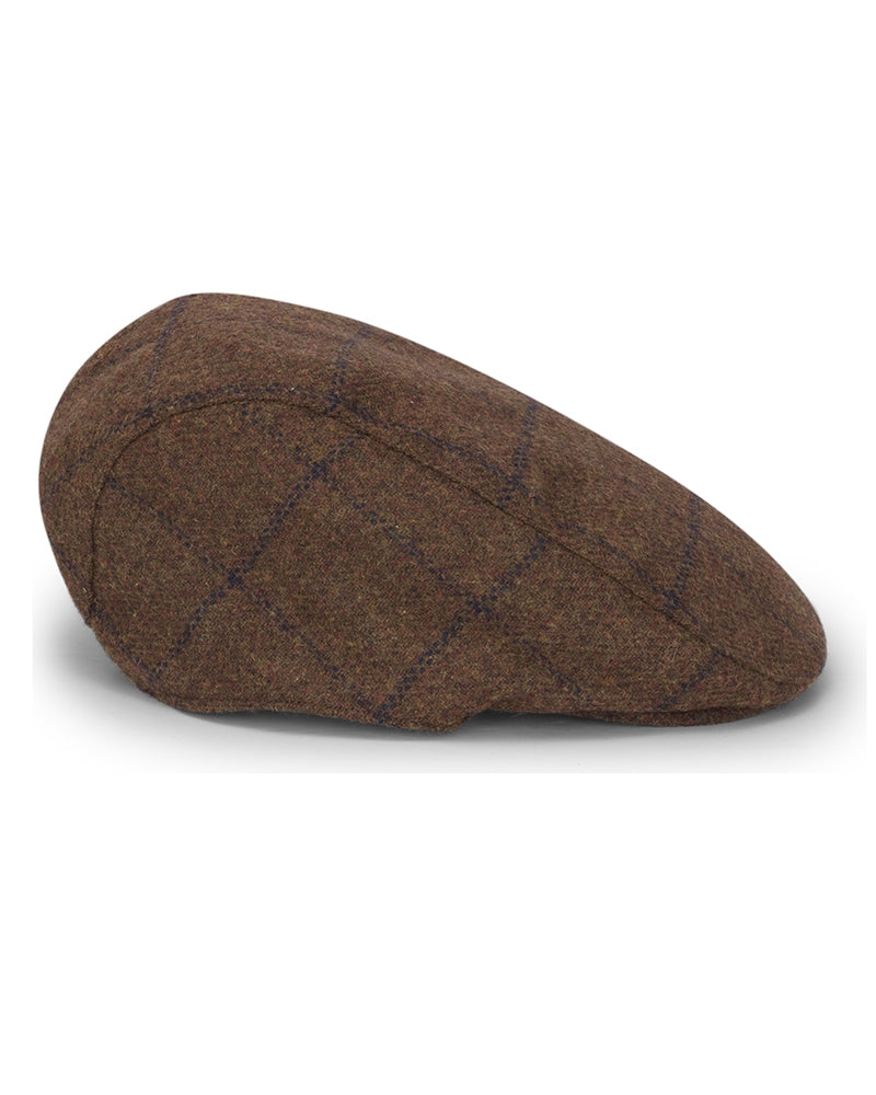 Windowpane Waterproof Tweed Hat Brown/Navy