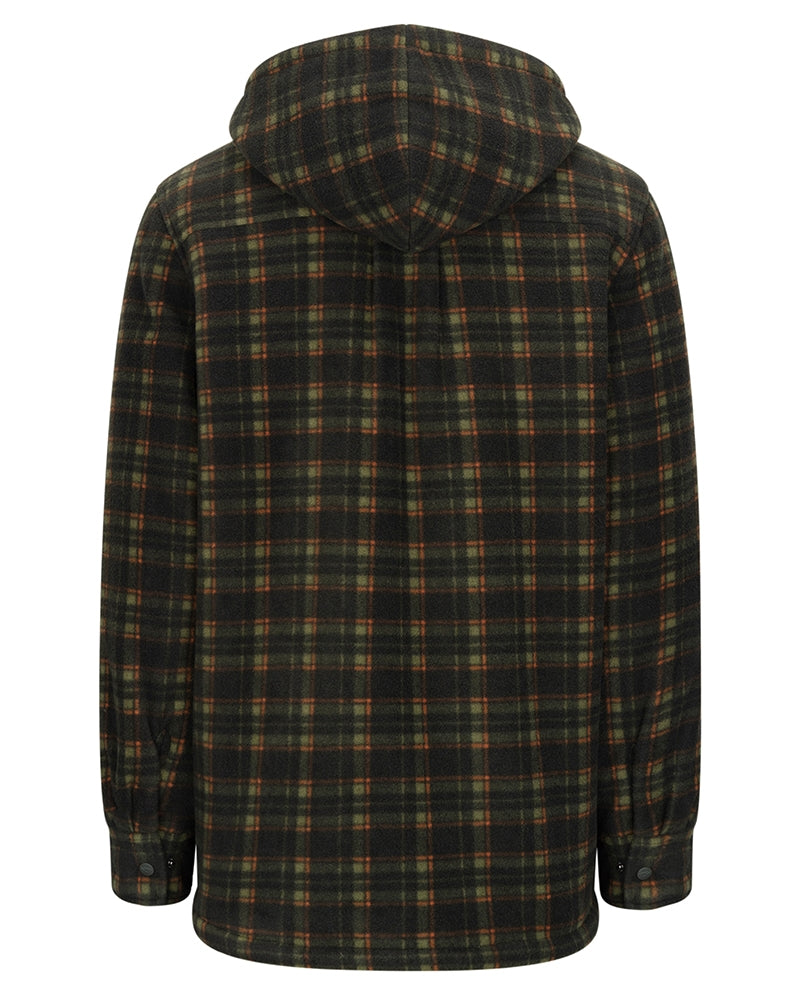 Caithness Hooded Fleece Shacket Green