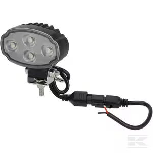 LED arbejdslygte, 20W, 3000 lumen, oval, hvid