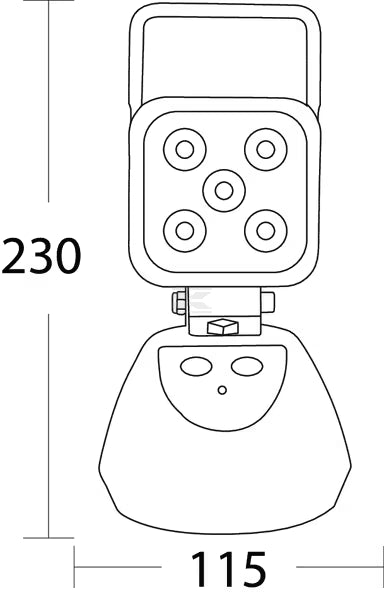 Genopladelig LED arbejdslampe med magnet