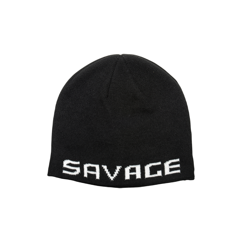 Se Savage Gear Logo Beanie, sort - Hoved, hals hos Almas Park & Fritid