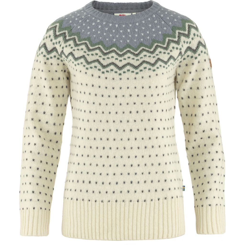 Fjällräven Övik Knit Sweater W Chalk White-Flint Gray