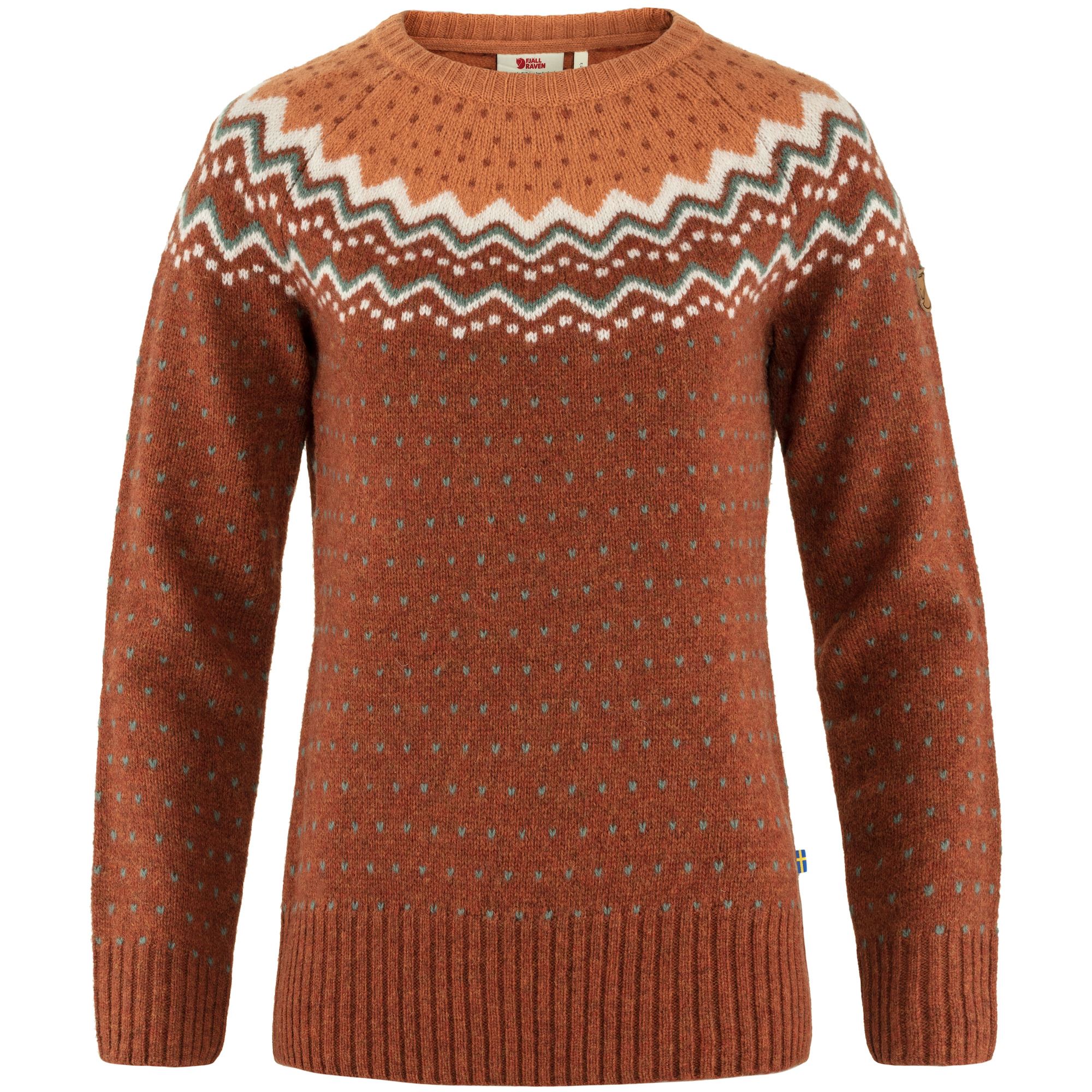 Se Fjällräven Övik Knit Sweater W Autumn Leaf-Desert Brown - S hos Almas Park & Fritid