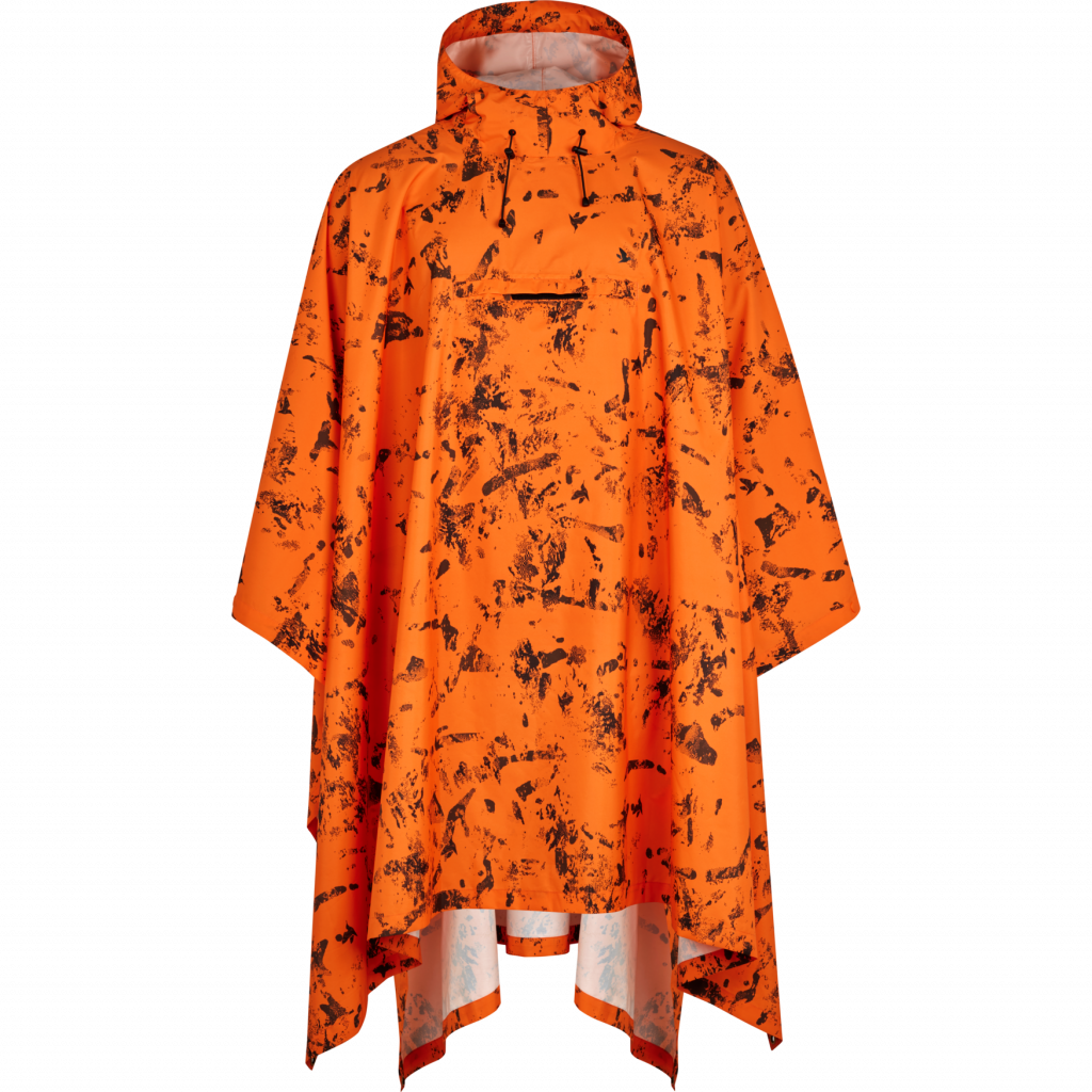 Taxus Camo Rain Poncho inVis orange blaze one size