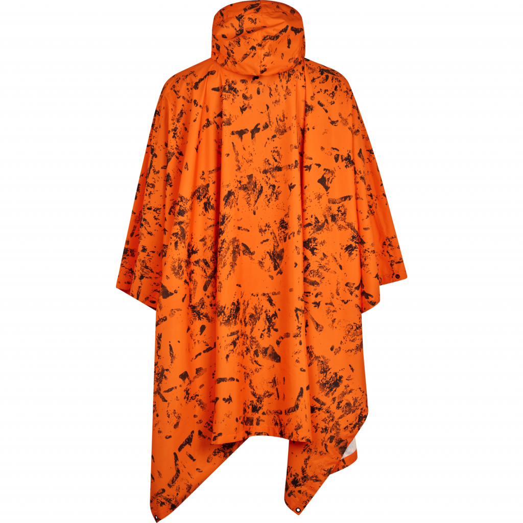 Taxus Camo Rain Poncho inVis orange blaze one size