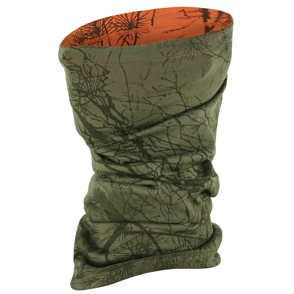 Fjällräven Lappland neck gaiter green camo orange