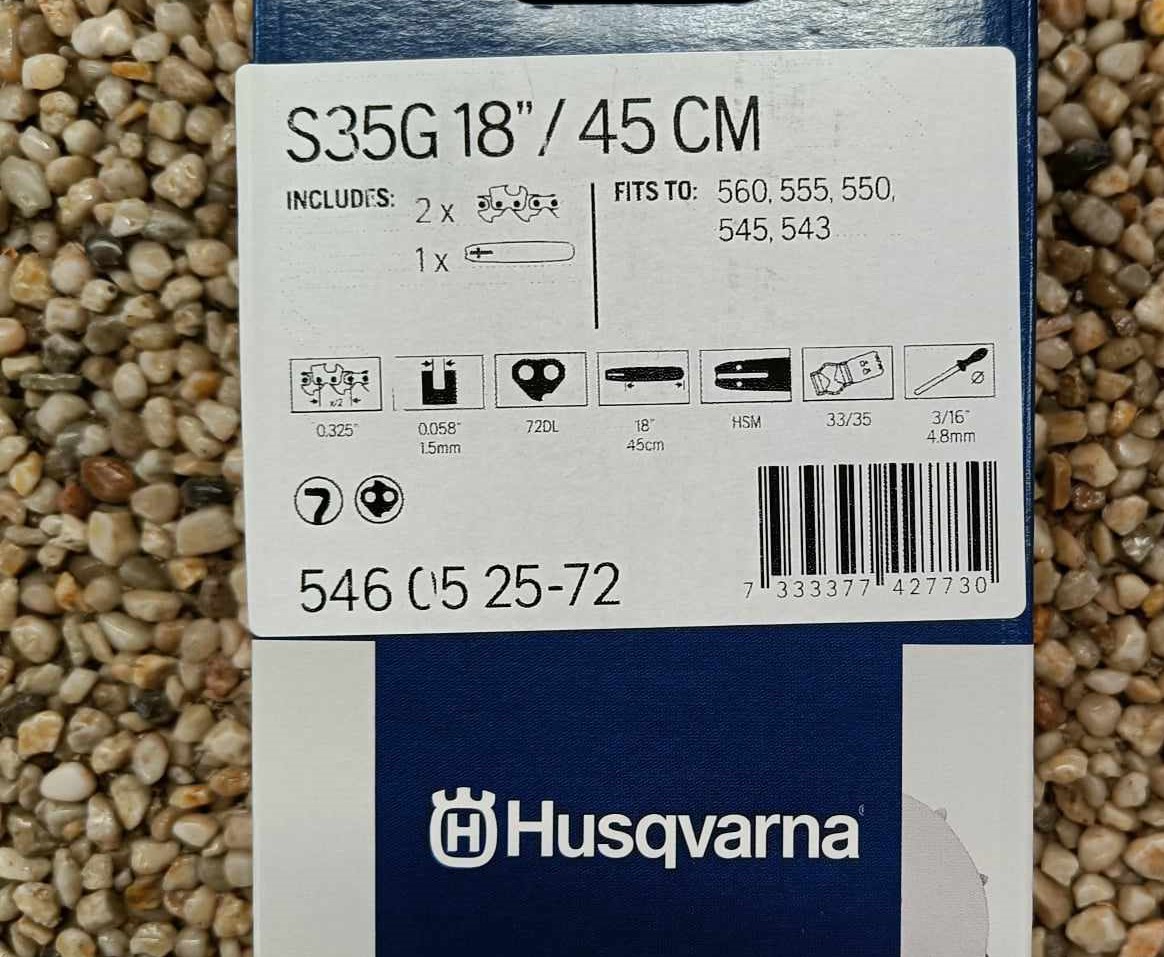 Husqvarna Sværd-Kæde pakke 18″ .325 1.5 mm