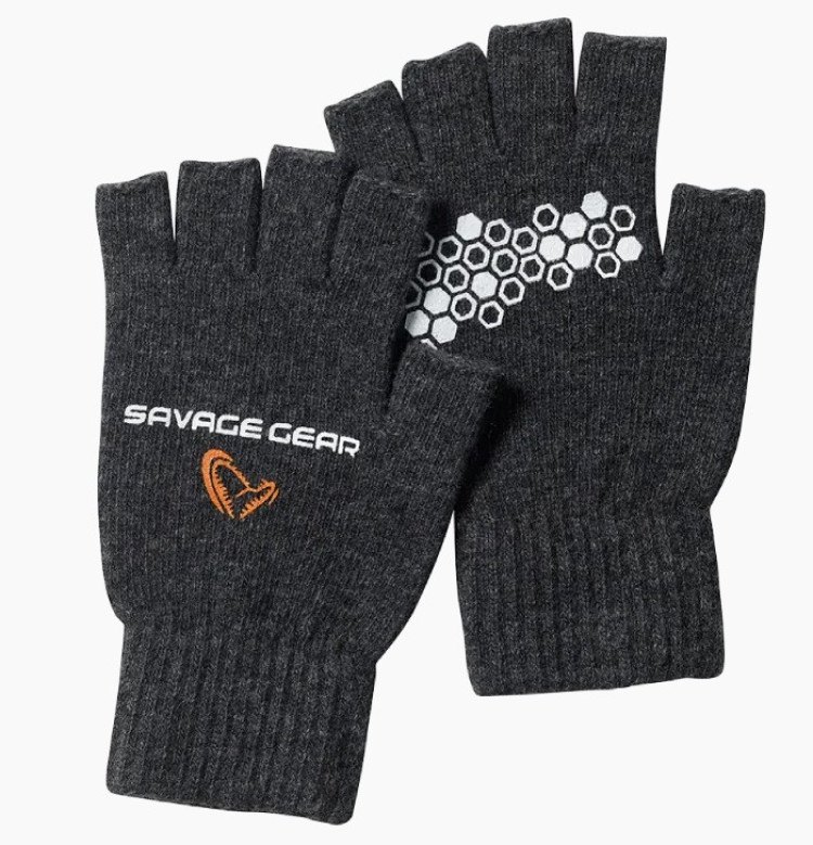 Savage Gear Knitted Half Finger Handsker - XL