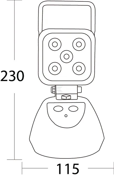 Genopladelig LED arbejdslampe med magnet