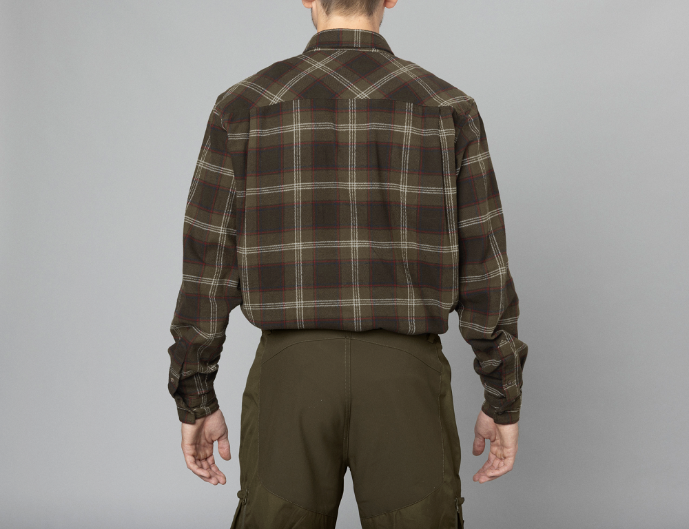 Seeland Glen flannel skjorte pine green check