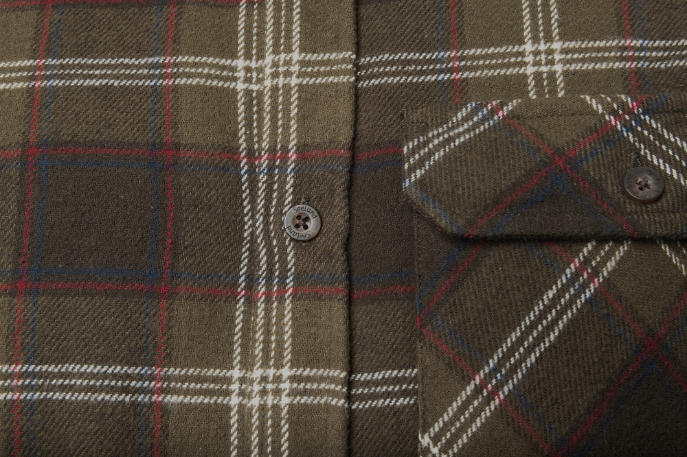 Seeland Glen flannel skjorte pine green check